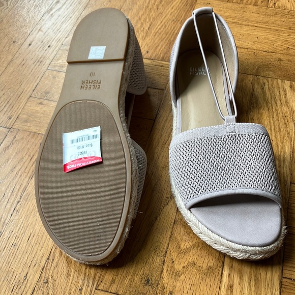 New! Eileen Fisher Mews Mesh Slip on Espadrilles - Picture 7 of 12